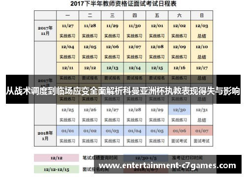 从战术调度到临场应变全面解析科曼亚洲杯执教表现得失与影响