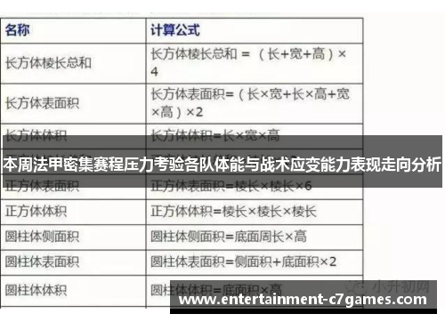 本周法甲密集赛程压力考验各队体能与战术应变能力表现走向分析
