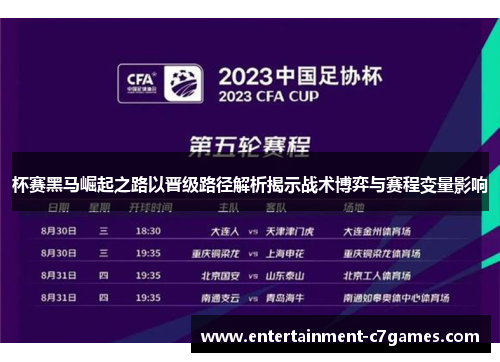 杯赛黑马崛起之路以晋级路径解析揭示战术博弈与赛程变量影响